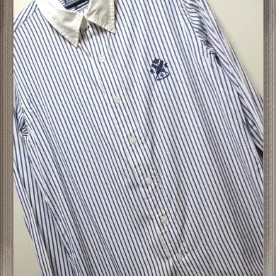 [SOLD OUT] 폴로 정품 POLO 스트라이프 면셔츠남방 택M 커스텀핏