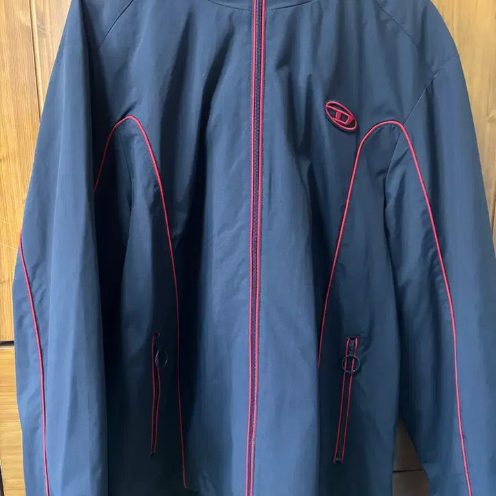 [BUNJANG] Diesel J-Hyves Contrast Piping Windbreaker Dark Blue / 디젤 J-하이브스 콘트라스트 파이핑 윈드브레이커 다크 블루