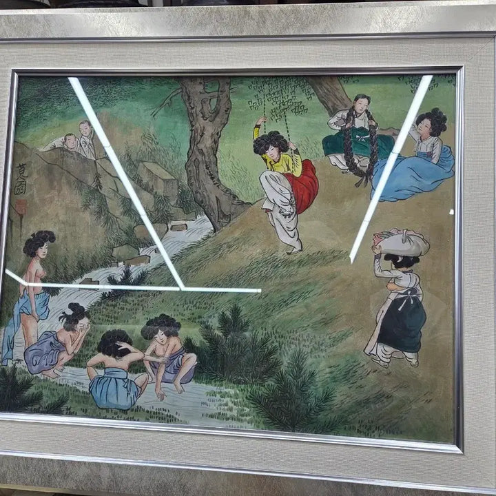 [BUNJANG] Korean Folk Painting Framed Art / 전통 민속화 그림 액자