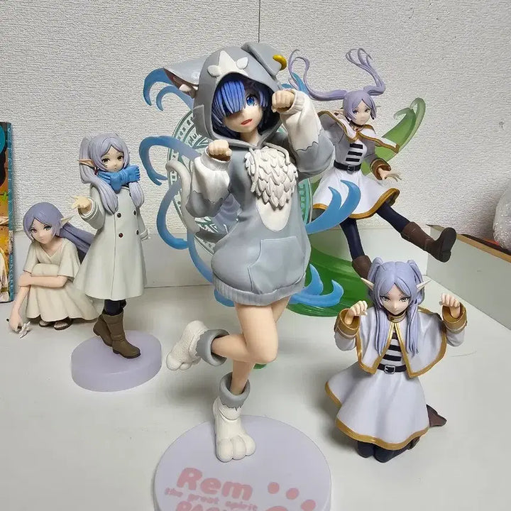[BUNJANG] Re:Zero Rem &amp; Puck Figure Set / 리제로 렘&amp;프리렌 피규어 세트