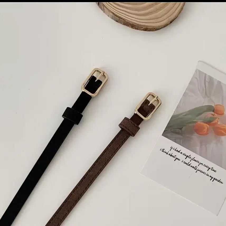 [SOLD OUT] 심플 슬림 벨트 블랙/브라운