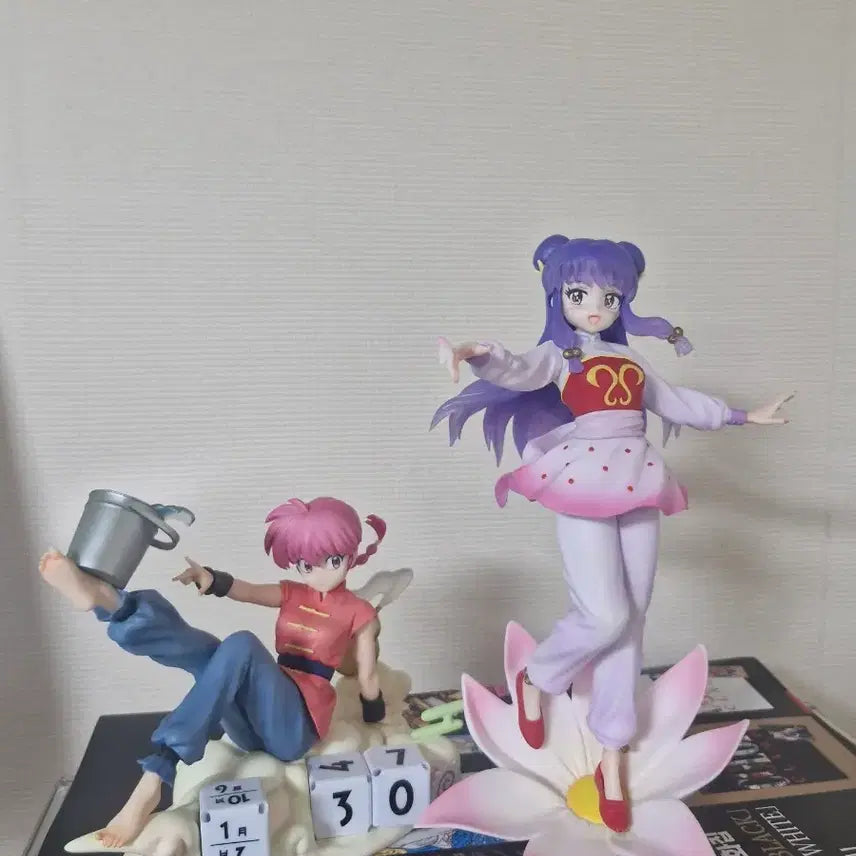 [BUNJANG] Ranma 1/2 Kuji A Prize Ranma Perpetual Calendar &amp; Last One Shampoo Figure Bundle Set / 박스O)란마 1/2 쿠지 A상 란마 만년달력,라스트원상 샴푸 피규어 일괄