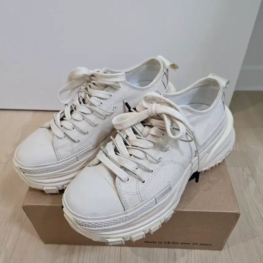 [BUNJANG] Wooyoungmi Double Lace Low Ivory Sneakers / [41]우영미 더블레이스 로우 아이보리