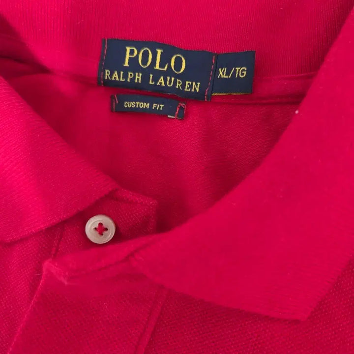 [BUNJANG] Polo Ralph Lauren Red Short Sleeve Polo Shirt / 폴로 랄프로렌 레드 반팔 카라티