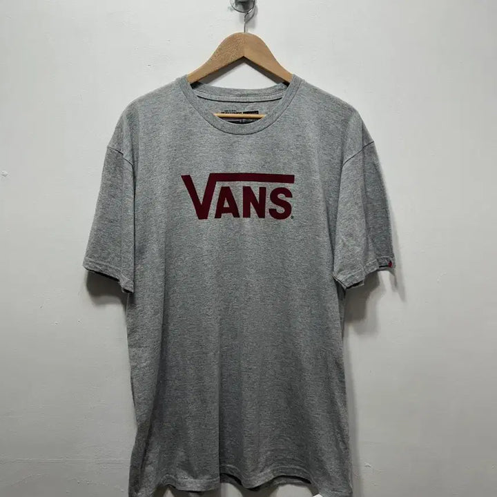 [BUNJANG] Vans Gray Logo Short Sleeve T-Shirt L / 반스 VANS 회색 로고 반팔 티셔츠 L