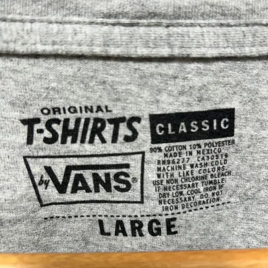 [BUNJANG] Vans Gray Logo Short Sleeve T-Shirt L / 반스 VANS 회색 로고 반팔 티셔츠 L