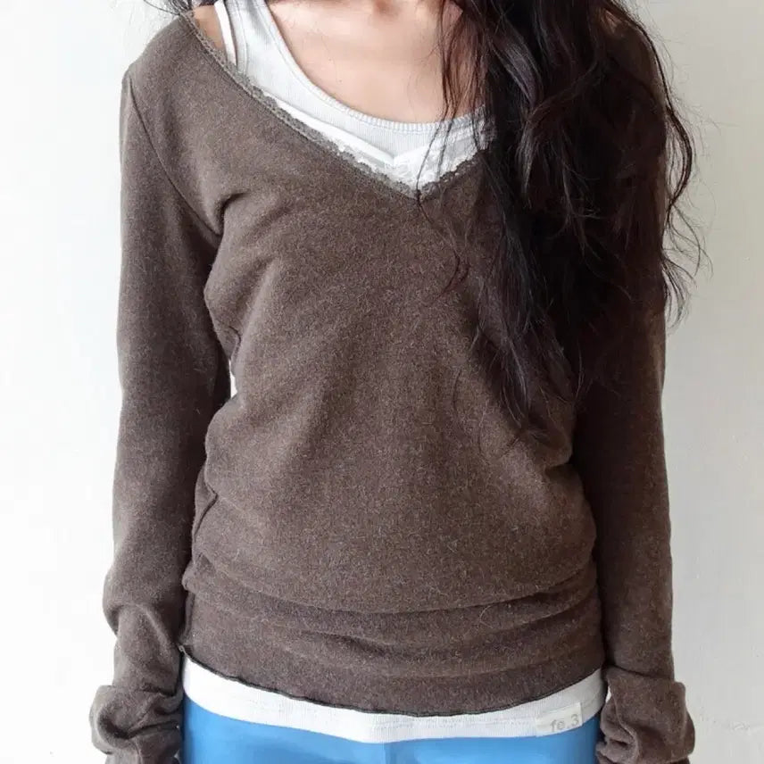 [BUNJANG] Shop Fairy Iris Long Top (Khaki) / 샵페어리 iris long top (khaki)