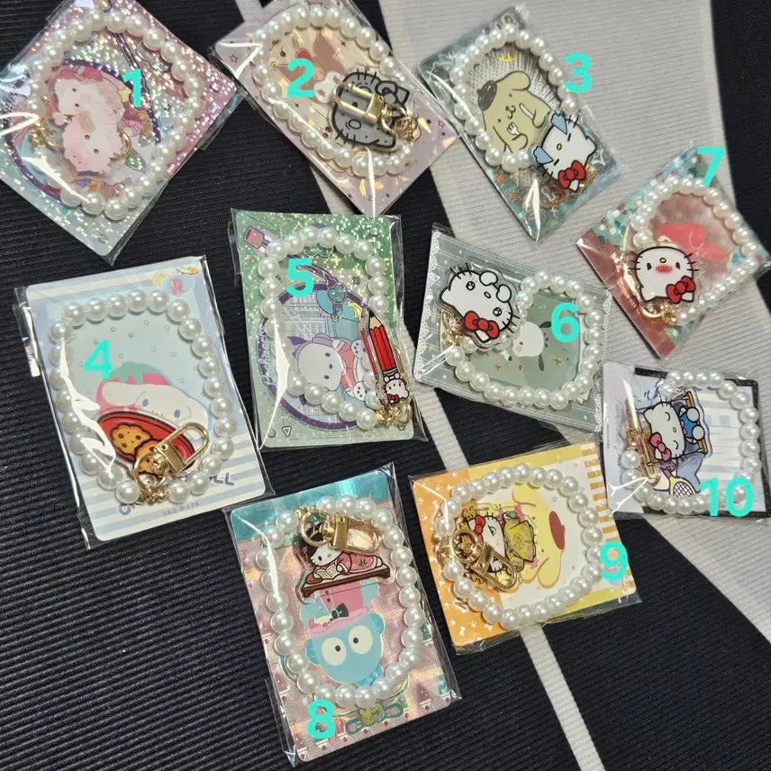 [BUNJANG] Sanrio Character Pearl Keychain / 산리오 캐릭터 진주 키링