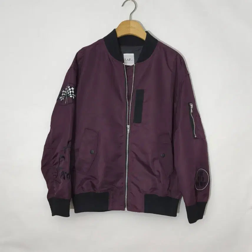 [BUNJANG] LAP Donald Duck Collaboration Limited Edition Racing Bomber Jacket / 한정판 콜라보 새제품!LAP 도날드 덕 항공점퍼 자켓