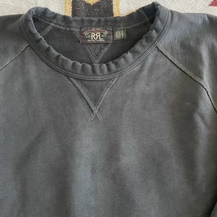 [BUNJANG] RRL Black French Terry Sweatshirt (L) / RRL 블랙 프렌치테리 스웻셔츠(L)