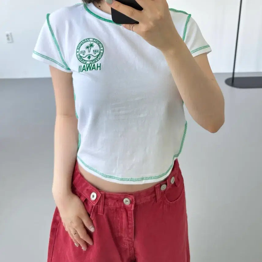 [BUNJANG] Stitch Short-Sleeve T-Shirt / 스티치 반팔티