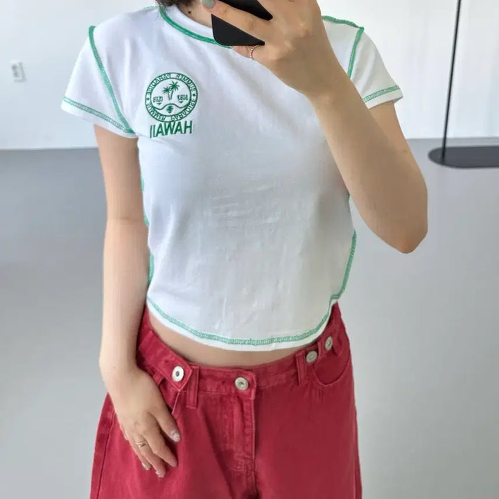 [BUNJANG] Stitch Short-Sleeve T-Shirt / 스티치 반팔티
