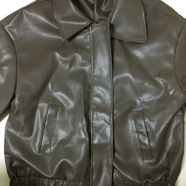 [BUNJANG] Brown Leather Jacket / 브라운 레더자켓