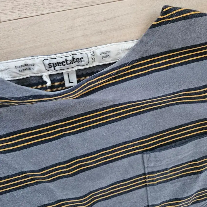 [BUNJANG] Spectator Stripe One-Pocket Border T-shirt / 스펙테이터 스트라이프 원포켓 보더티