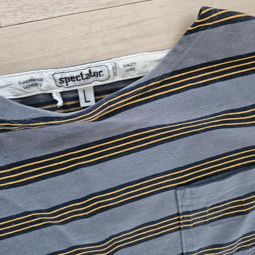 [BUNJANG] Spectator Stripe One-Pocket Border T-shirt / 스펙테이터 스트라이프 원포켓 보더티