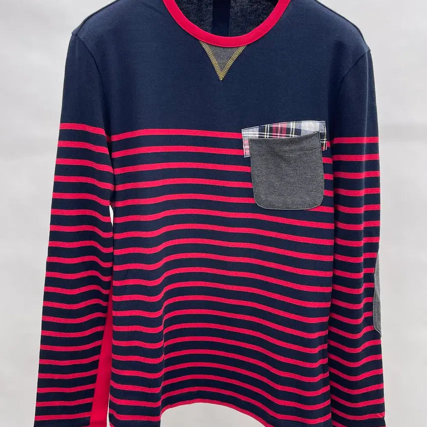 [BUNJANG] System Homme Striped Long Sleeve T-Shirt / 시스템옴므 스트라이프 긴팔티셔츠