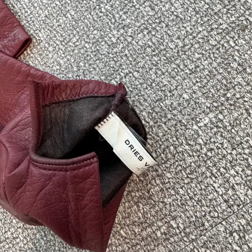 [BUNJANG] Dries Van Noten Leather Gloves Burgundy L / 드리스반노튼 레더 글러브 버건디 L