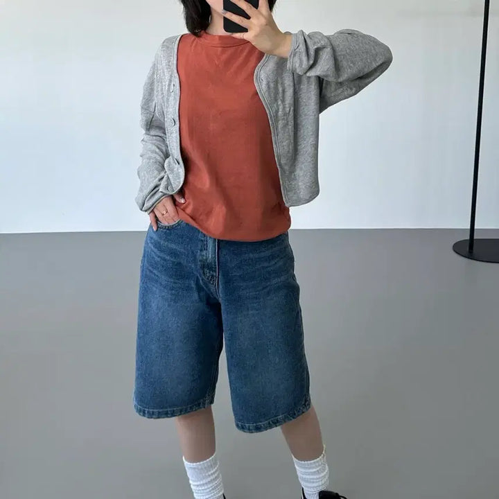 [BUNJANG] Half Denim Shorts / 하프 데님 쇼츠