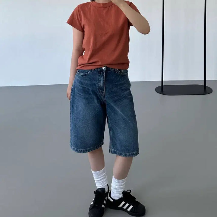 [BUNJANG] Half Denim Shorts / 하프 데님 쇼츠