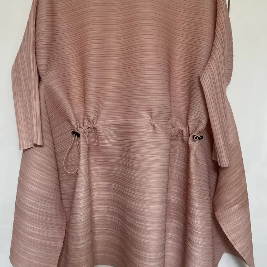 [BUNJANG] Pleated Long Blouse - Pink, Free Size / 플리츠 롱 블라우스 핑크 Free