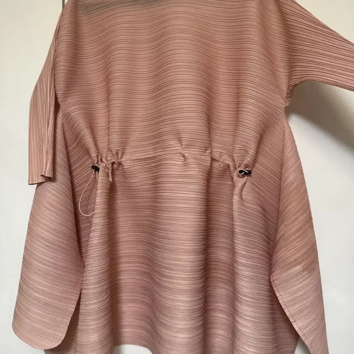 [BUNJANG] Pleated Long Blouse - Pink, Free Size / 플리츠 롱 블라우스 핑크 Free