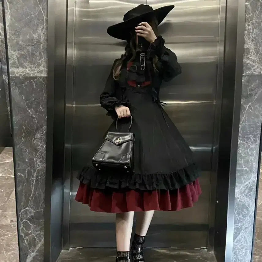 [BUNJANG] Vintage Gothic Lolita Long Dress / 고딕 로리타 빈티지 롱드레스(2컬러)