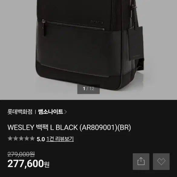 [BUNJANG] 샘소나이트 WESLEY L 백팩 / 샘소나이트 WESLEY L 백팩
