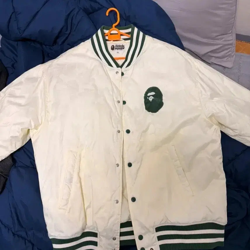 [BUNJANG] BAPE Tonal Solid Camo Padded Varsity Jacket / 베이프 토널 솔리드 카모 패디드 바시티 자켓