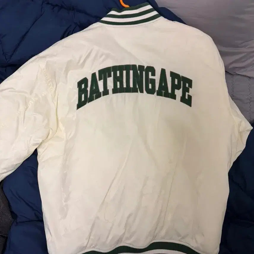 [BUNJANG] BAPE Tonal Solid Camo Padded Varsity Jacket / 베이프 토널 솔리드 카모 패디드 바시티 자켓