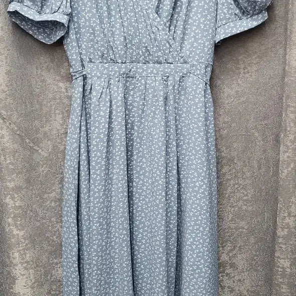 [BUNJANG] Chili-koko Sky Blue Floral Long Dress / Chili-koko 스카이블루 플라워 롱 원피스