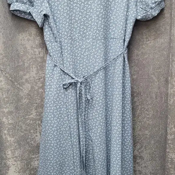 [BUNJANG] Chili-koko Sky Blue Floral Long Dress / Chili-koko 스카이블루 플라워 롱 원피스