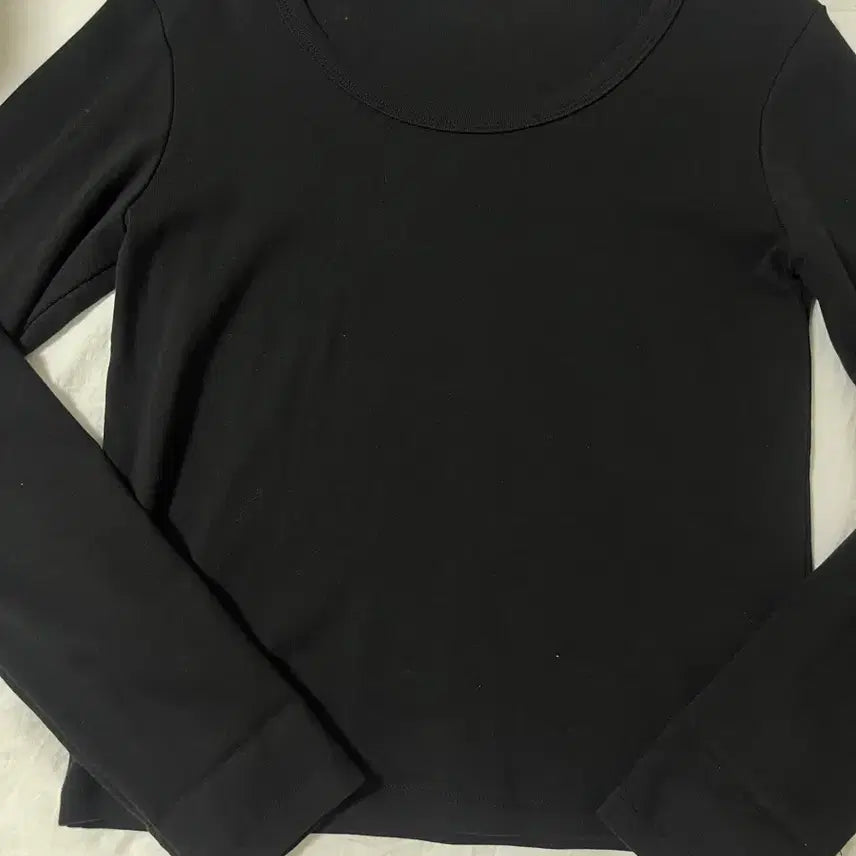 [BUNJANG] Black Up B-Basic U-Neck Long Sleeve T-Shirt M / 블랙업 B-BASIC 유넥 긴팔티 M