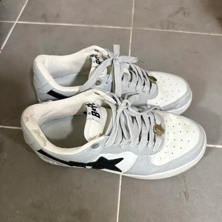 [BUNJANG] BAPE BAPE STA Sneakers White/Gray / 베이프 스타 BAPE STA 스니커즈 화이트/그레이