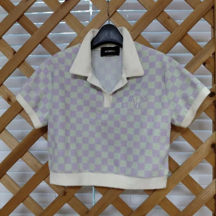 [BUNJANG] Piecemaker Plaid Short-Sleeve Polo T-Shirt / PIECEMAKER 체크 반팔 카라 티셔츠