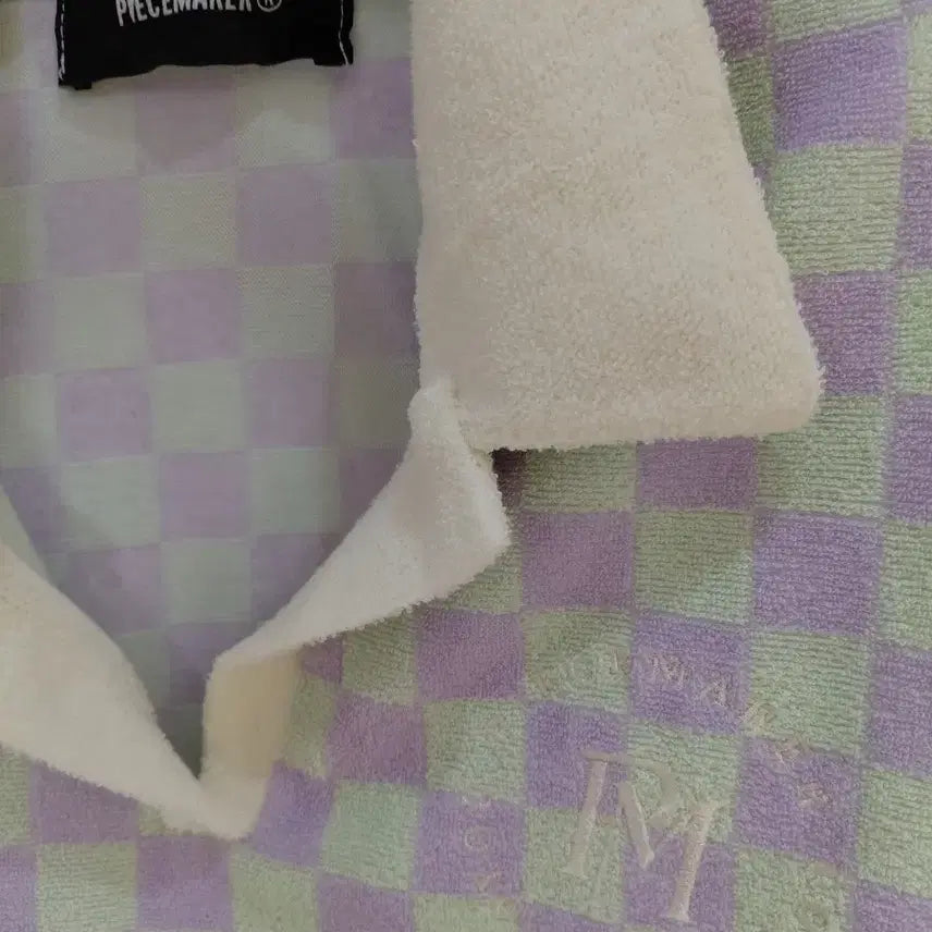 [BUNJANG] Piecemaker Plaid Short-Sleeve Polo T-Shirt / PIECEMAKER 체크 반팔 카라 티셔츠