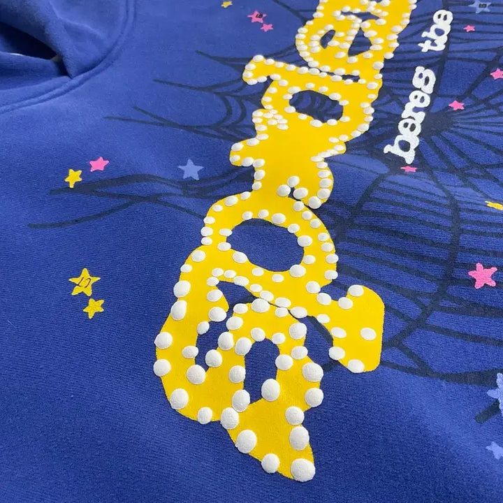 [BUNJANG] Sp5der Blue Spider Logo Hoodie / sp5der 후드티 팝니다