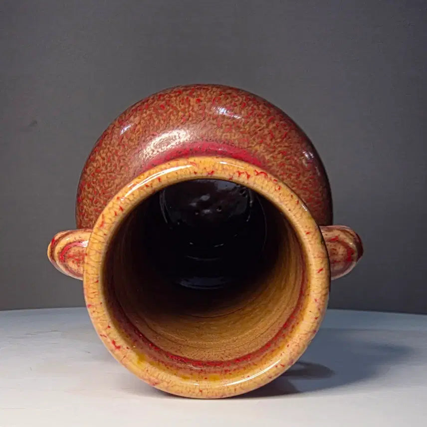 [BUNJANG] Celadon Ox-Blood Glazed Vase / 우혈홍양이준