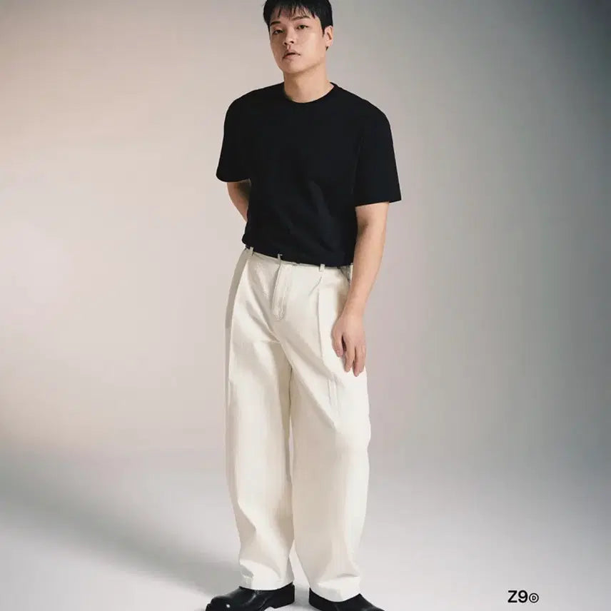 [BUNJANG] CONE Deep Tuck Curved Denim Pants Cream/28 / [짱구대디 컬래버]CONE 딥 턱 커브드 데님팬츠 [크림/28]무탠다드