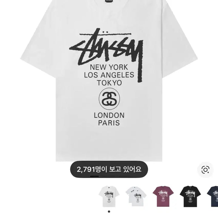 [BUNJANG] Stussy World Tour L T-shirt / 스투시 월드투어 2024,2025 L