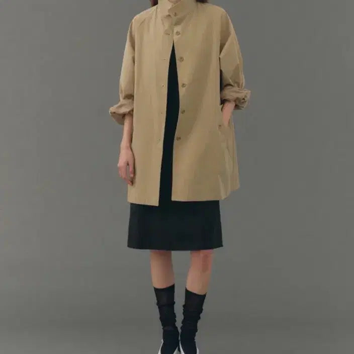 [BUNJANG] August Half Trench Coat (Beige) / 어그스트 하프트렌치코트(베이지)