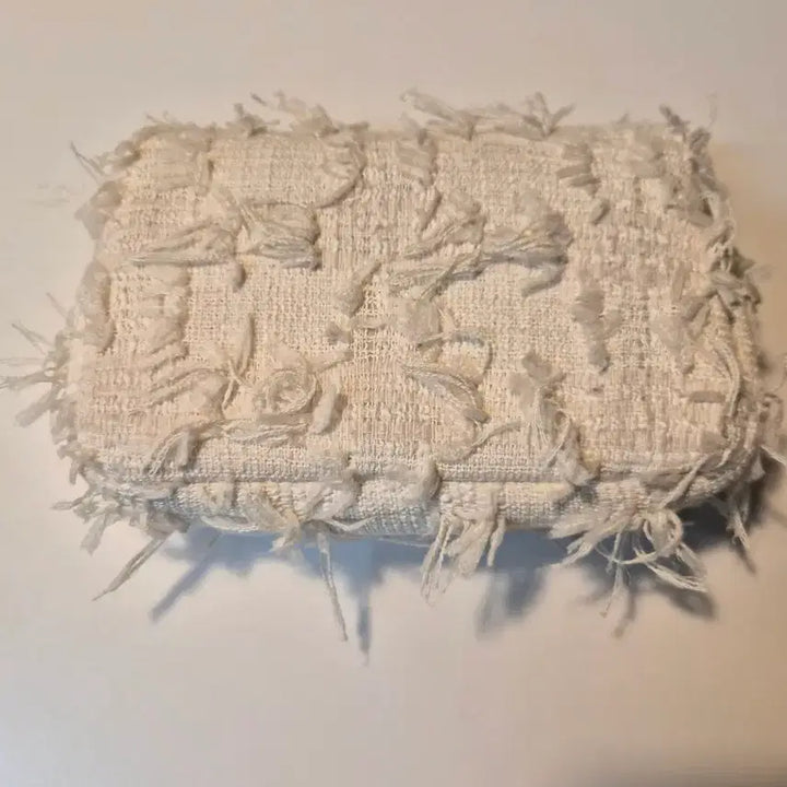 [BUNJANG] H&amp;M Ivory Textured Chain Shoulder Bag / H&amp;M 아이보리 텍스처 체인 숄더백