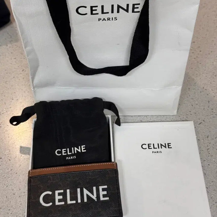 [BUNJANG] Celine Triomphe Card Holder Brown Full Set / 정품 셀린느 트리옹프 카드지갑 브라운 풀세트