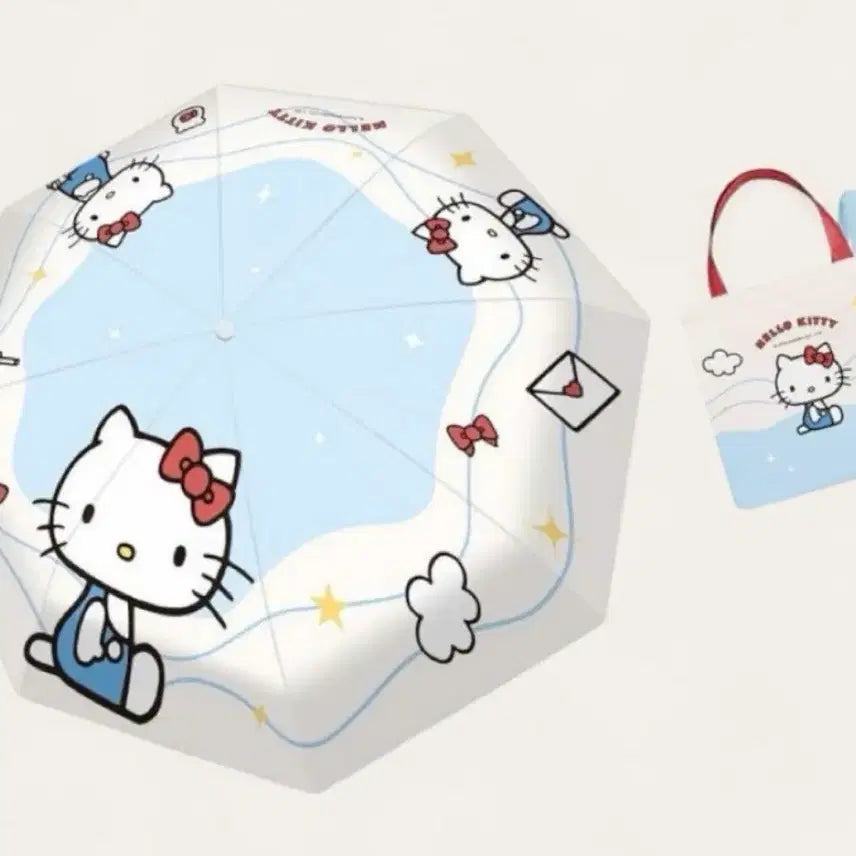 [BUNJANG] Hello Kitty Mini Bag &amp; Automatic Umbrella Set / 헬로키티 미니가방 + 자동 우산 세트