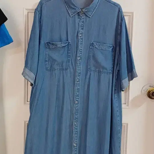 [BUNJANG] Denim Shirring Long Dress / 데님 셔링 롱원피스