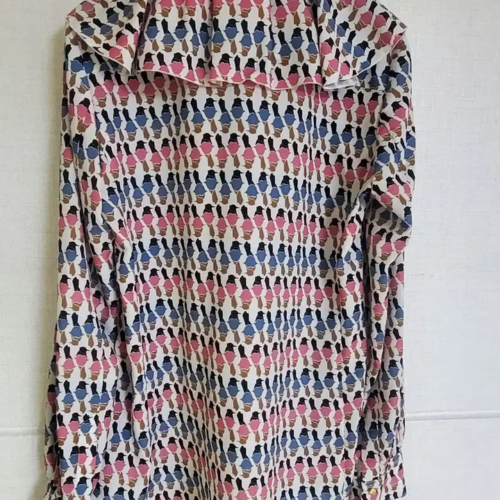 [BUNJANG] TIME BIrd Pattern Blouse Size 55 / 한섬 BIRD 패턴블라우스 55사이즈