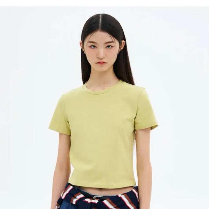 [BUNJANG] 8 Seconds Olive Short Sleeve T-Shirt / 에잇세컨즈 올리브색 반팔