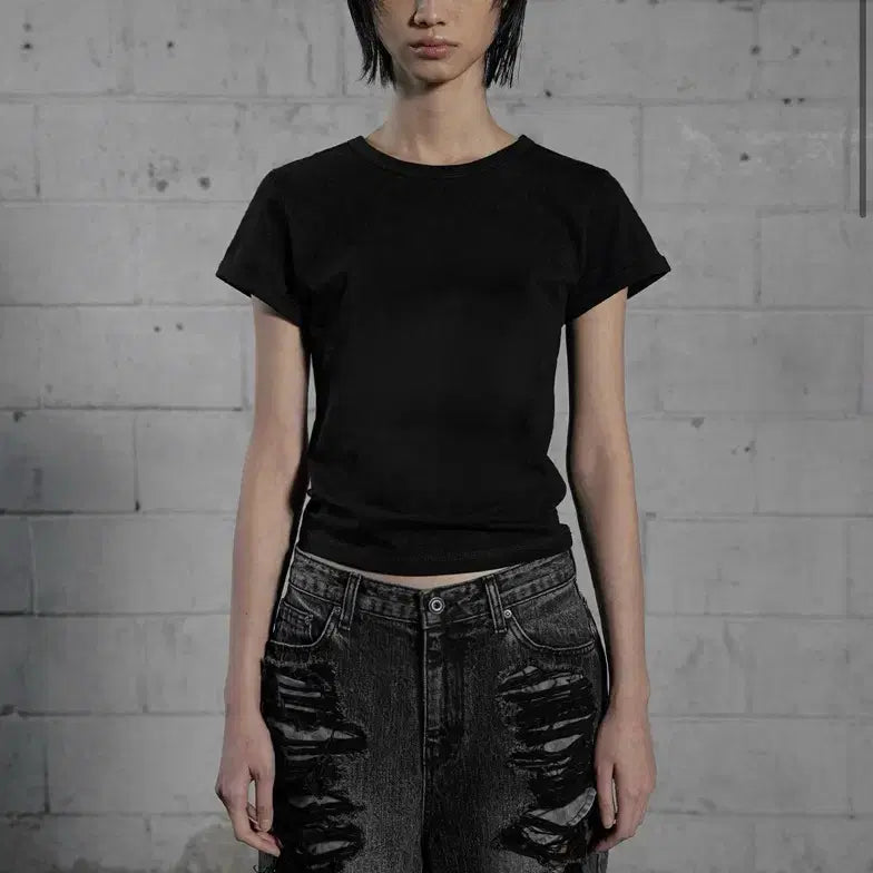 [BUNJANG] Bohemian Seoul 25VER. BASIC ROLL-UP T-Shirt / 보헤미안서울 25VER. BASIC ROLL-UP T