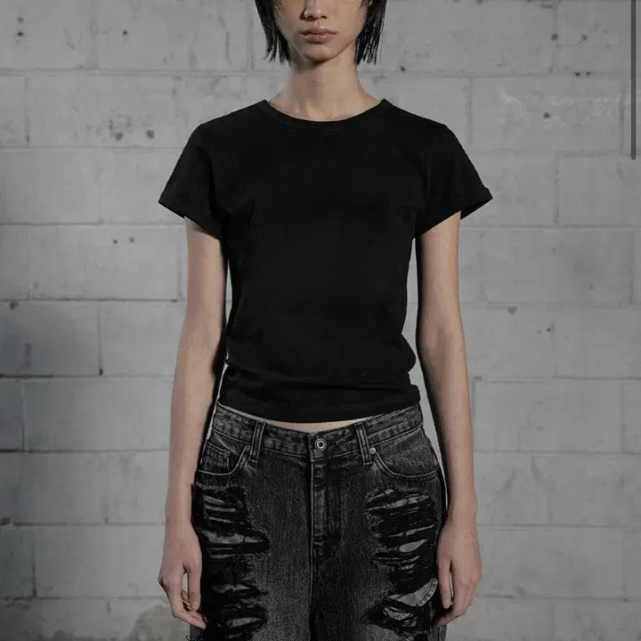 [BUNJANG] Bohemian Seoul 25VER. BASIC ROLL-UP T-Shirt / 보헤미안서울 25VER. BASIC ROLL-UP T