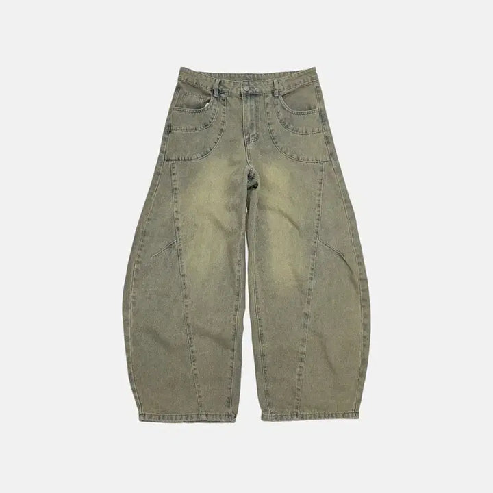 [SOLD OUT] 빈티지 워시드 벌룬 데님 팬츠 워싱 청바지