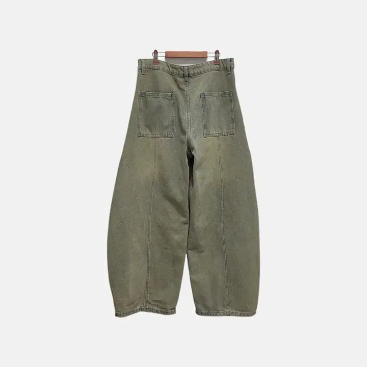 [SOLD OUT] 빈티지 워시드 벌룬 데님 팬츠 워싱 청바지